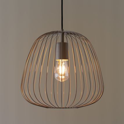 Závesný luster na lanku OVELLA 1xE27/15W/230V pr. 36 cm béžový