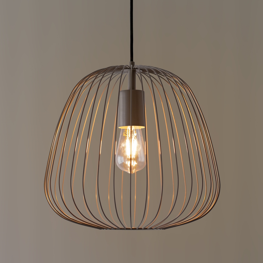 Závesný luster na lanku OVELLA 1xE27/15W/230V pr. 36 cm béžový