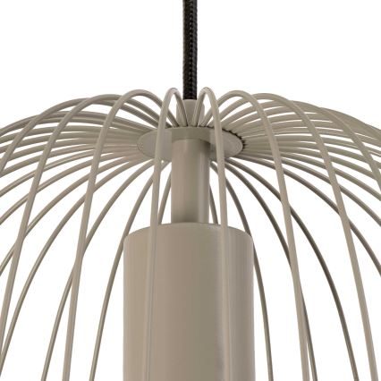 Závesný luster na lanku OVELLA 1xE27/15W/230V pr. 36 cm béžový