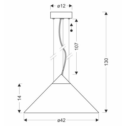 Závesný luster na lanku PRESTO 1xGX53/10W/230V pr. 42 cm zlatá/dymová šedá