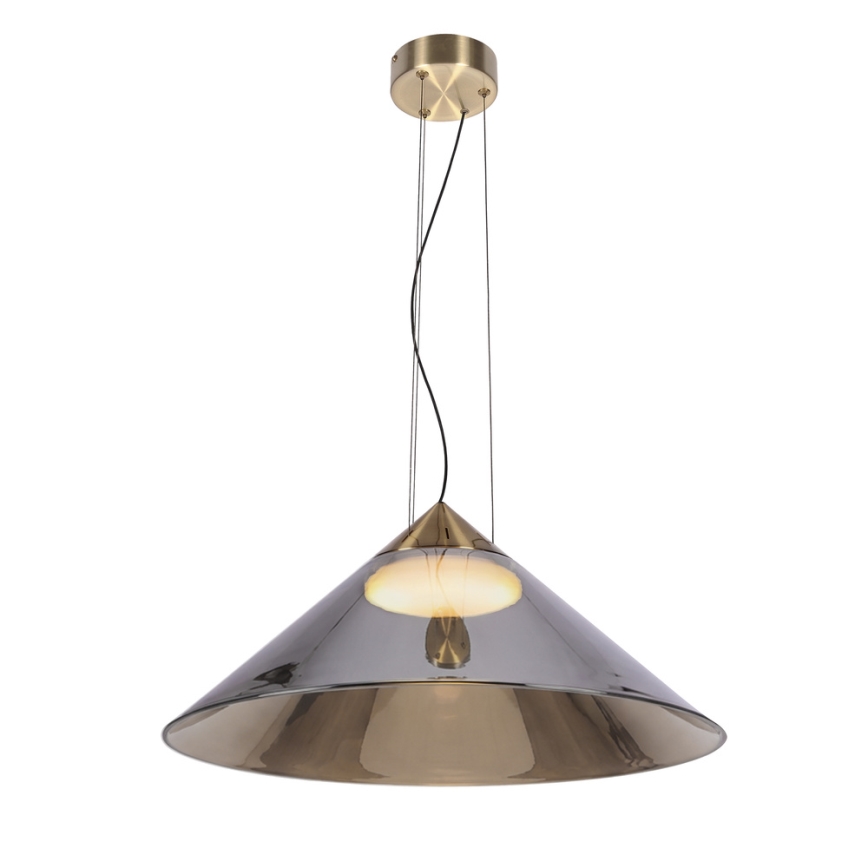 Závesný luster na lanku PRESTO 1xGX53/10W/230V Ø 50 cm zlatá/dymovo-šedá