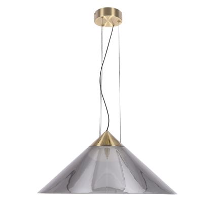 Závesný luster na lanku PRESTO 1xGX53/10W/230V Ø 50 cm zlatá/dymovo-šedá