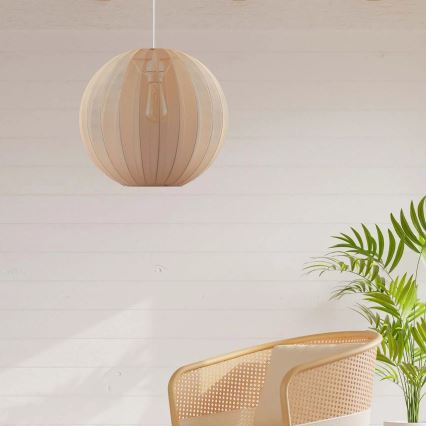 Závesný luster na lanku SENSAI 1xE27/20W/230V, priemer 40 cm, béžový