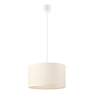 Závesný luster na lanku SIRJA PLISADO 1xE27/15W/230V priemer 35 cm krémový