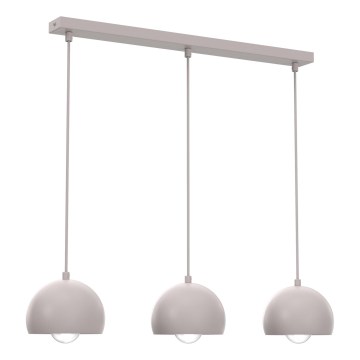 Závesný luster na lanku SOOL 3xE27/15W/230V krémový
