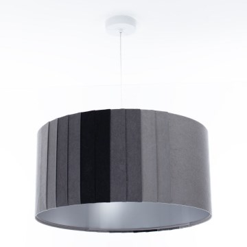 Závesný luster na lanku STRIPES 1xE27/60W/230V pr. 40 cm sivý