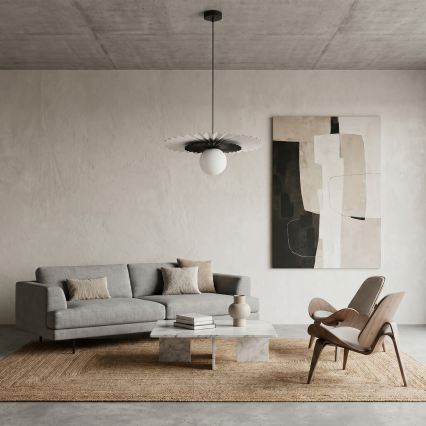 Závesný luster na lanku UMBRA 1xG9/8W/230V čierna/biela
