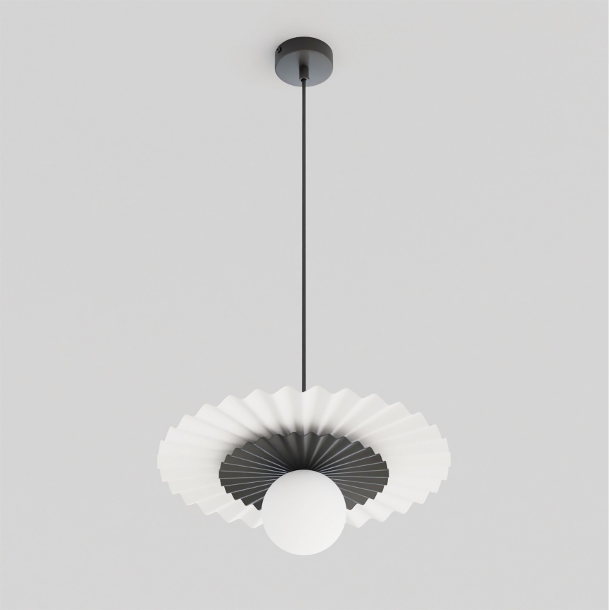 Závesný luster na lanku UMBRA 1xG9/8W/230V čierna/biela