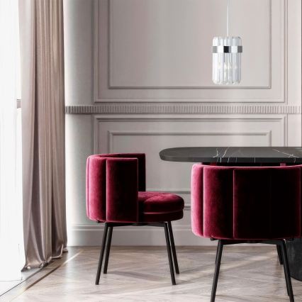 Závesný luster na lanku VETRO 1xE14/10W/230V, lesklý chróm