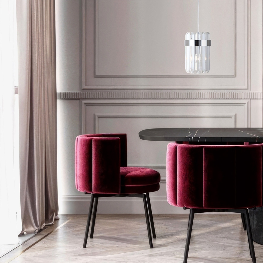 Závesný luster na lanku VETRO 1xE14/10W/230V, lesklý chróm