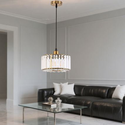 Závesný luster na lanku VETRO 1xE27/60W/230V, zlatý