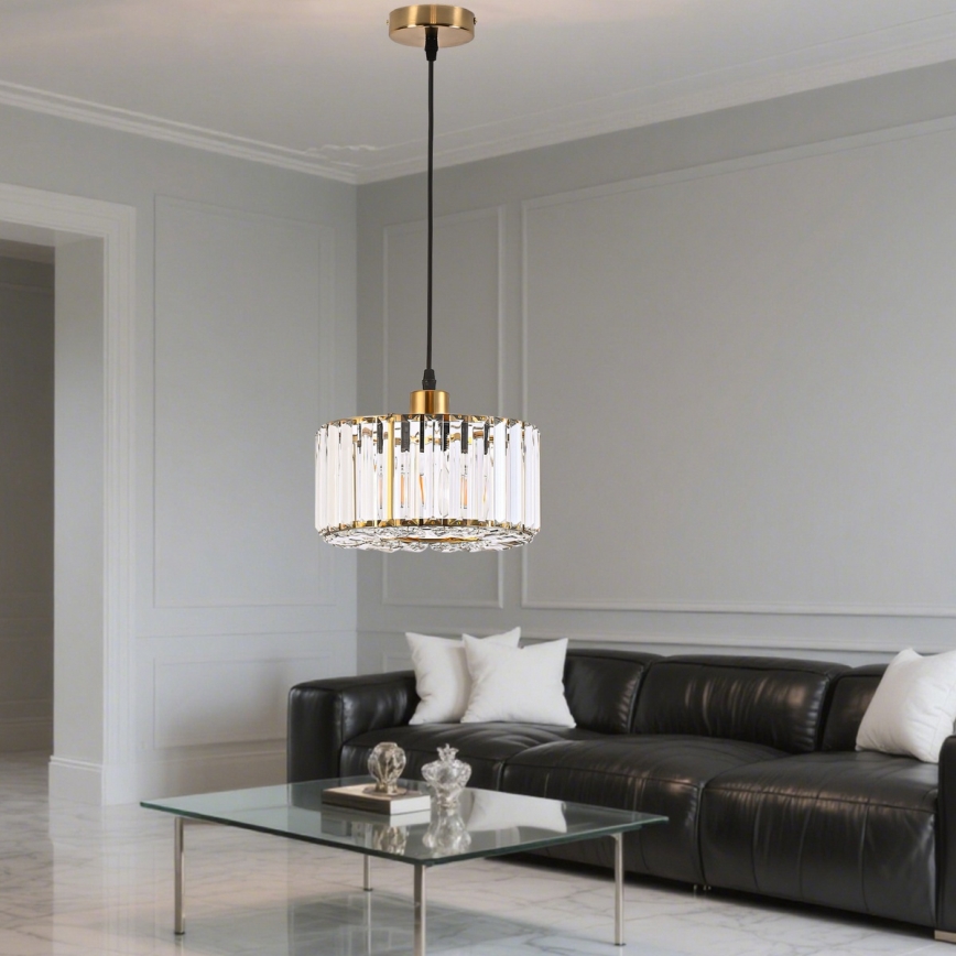 Závesný luster na lanku VETRO 1xE27/60W/230V, zlatý