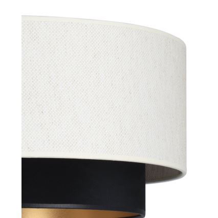 Závesný luster NATIA na lanku 1xE27/60W/230V, priemer 45 cm, biela/čierna