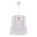 Závesný luster NESS MACRAME na lanku 1xE27/40W/230V biely