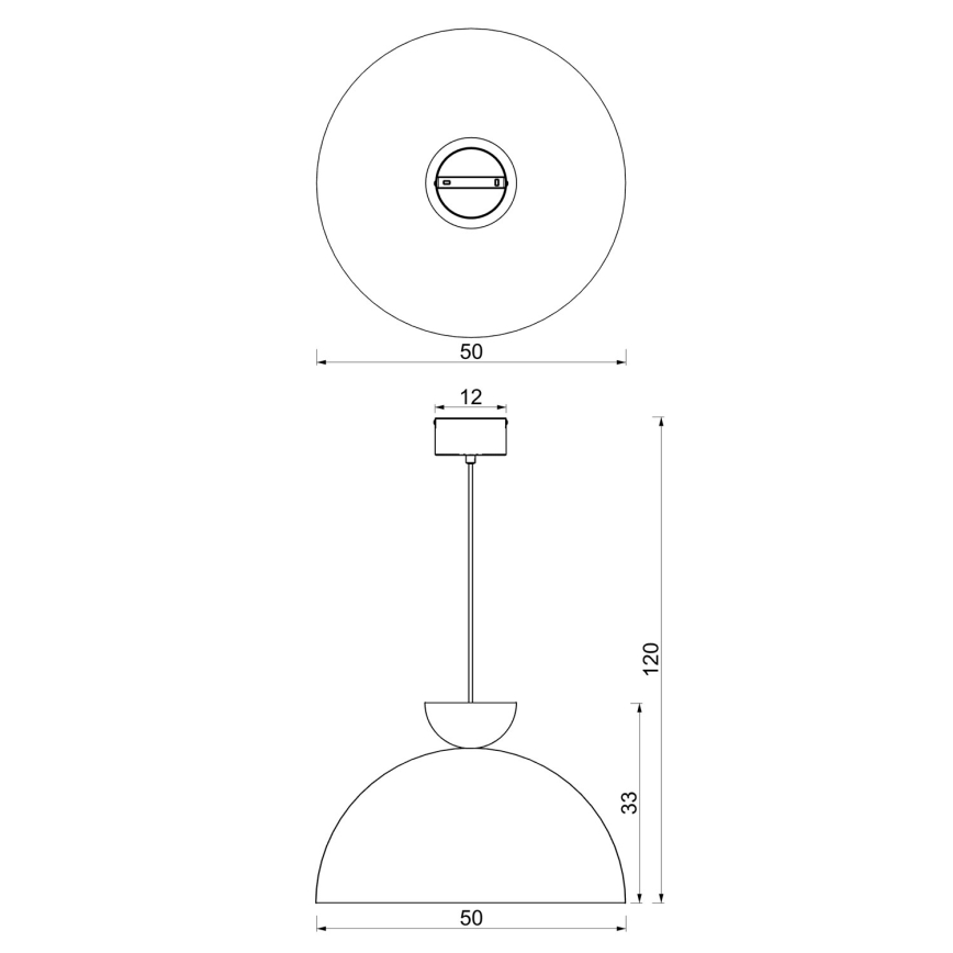 Závesný luster NEVIS na lanku 1xE27/15W/230V pr. 50 cm bordová