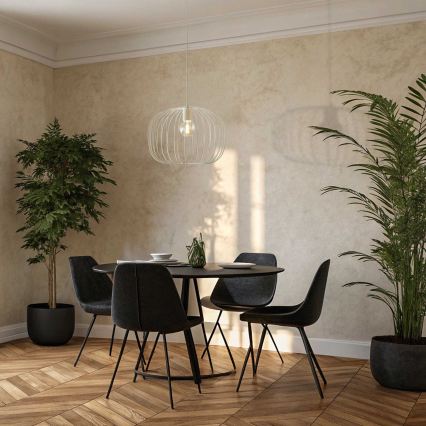 Závesný luster OVELLA 1xE27/15W/230V, priemer 46 cm, krémový