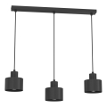 Závesný luster PARKLA 3xE27/15W/230V čierny