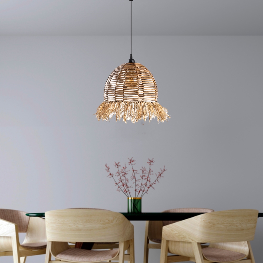 Závesný luster RUYO na lanku 1xE27/40W/230V hnedý
