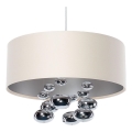 Závesný luster s lankom BUBBLE 1xE27/60W/230V pr. 40 cm béžová