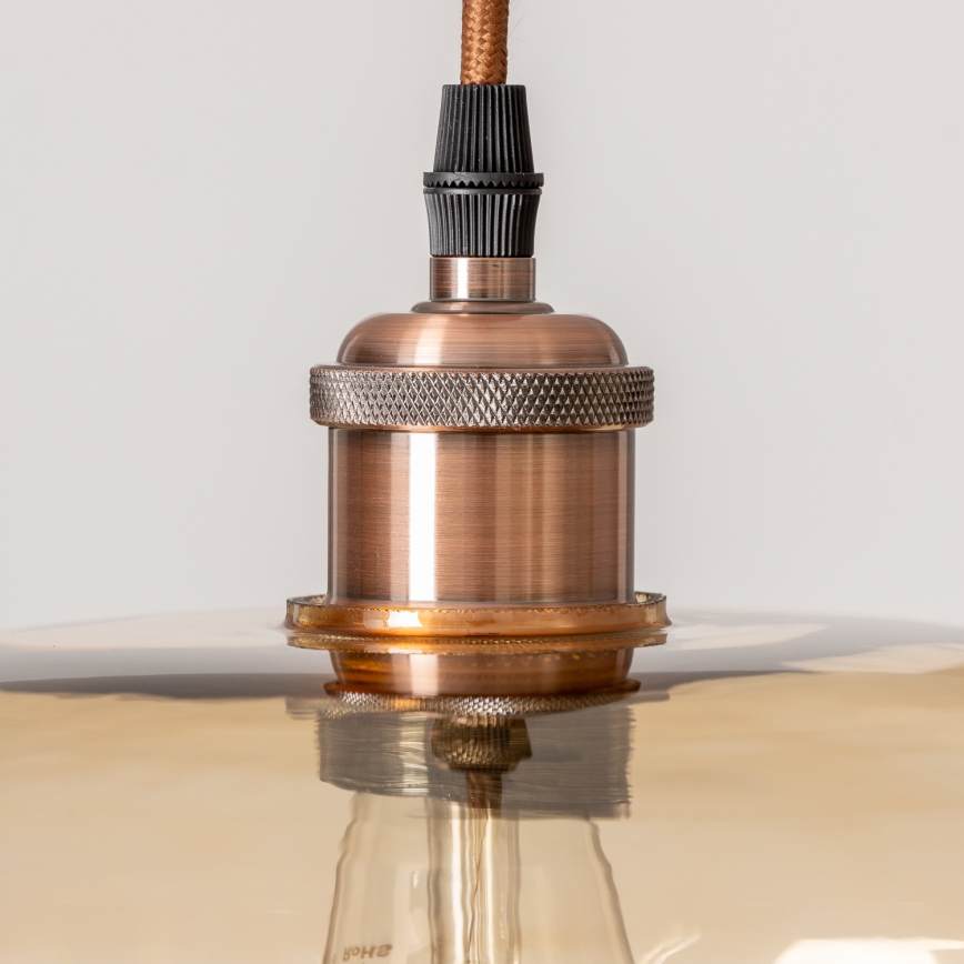 Závesný luster SEVENTIES E27/60W/230V dymový/hnedý