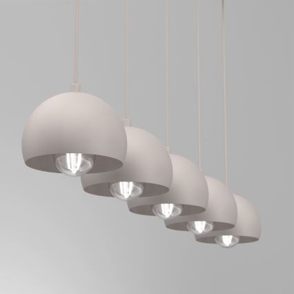 Závesný luster SOOL 5xE27/15W/230V krémový