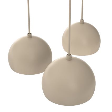 Závesný luster SOOL na lanku 5xE27/15W/230V, béžový
