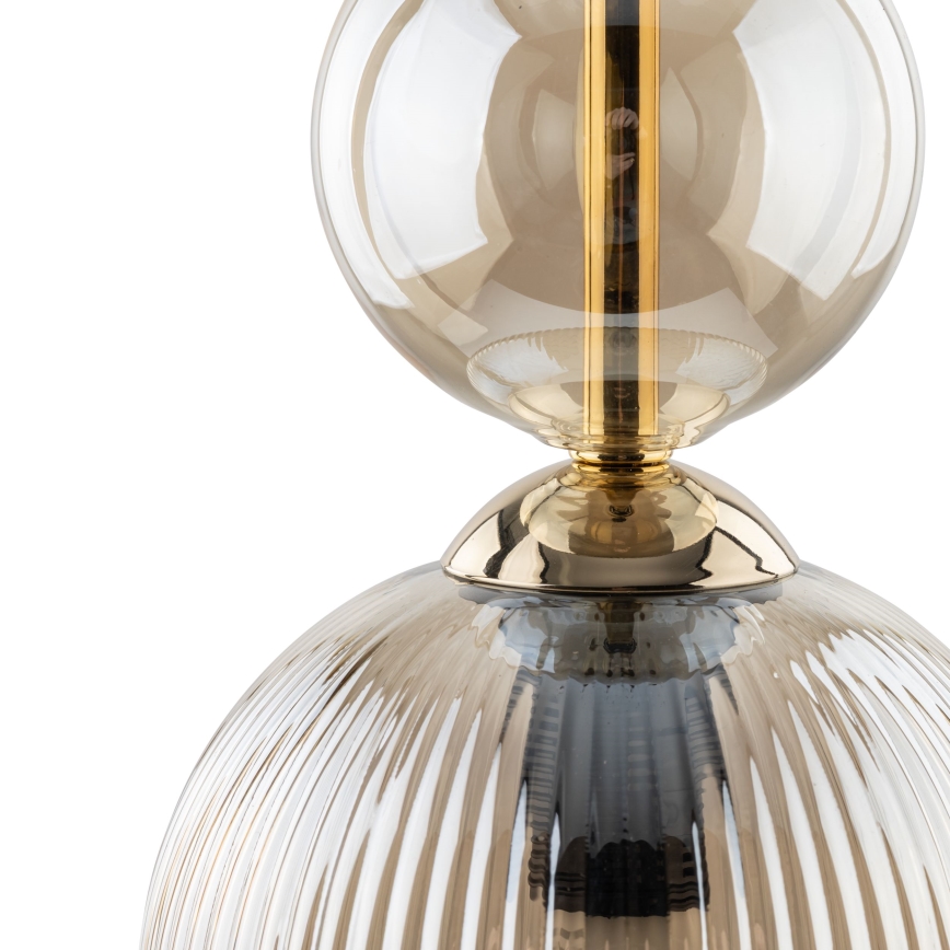 Závesný luster SOPHIA 1xE14/10W/230V čierna/dymovo-béžová