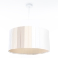 Závesný luster STRIPES 1×E27/60W/230V, Ø 60 cm, krémový