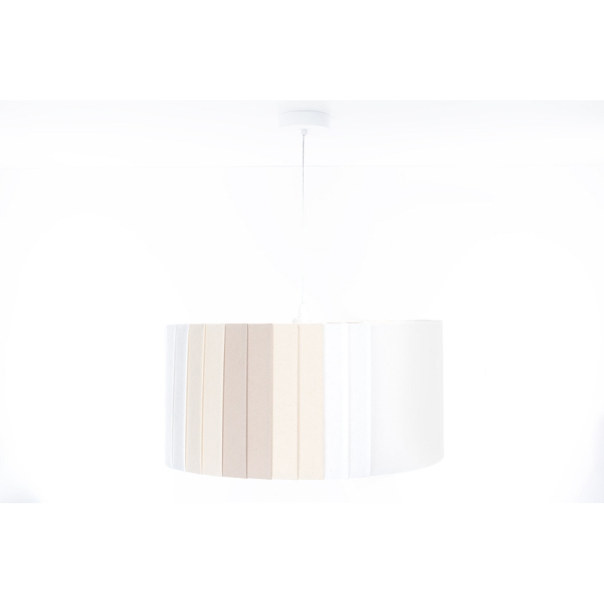 Závesný luster STRIPES 1×E27/60W/230V, Ø 60 cm, krémový