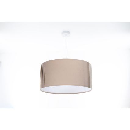 Závesný luster STRIPES na lankách 1xE27/60W/230V, priemer 60 cm, béžový