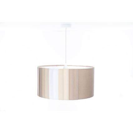Závesný luster STRIPES na lankách 1xE27/60W/230V, priemer 60 cm, béžový