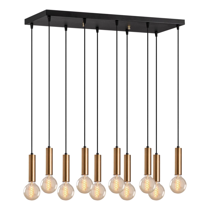 Závesný luster TEMPO na lanku 10xE27/40W/230V zlatý