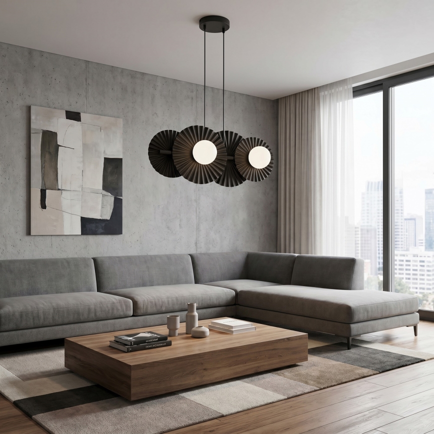 Závesný luster UMBRA 4xG9/8W/230V čierny