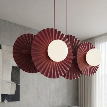 Závesný luster UMBRA na lanku 4xG9/8W/230V, červený