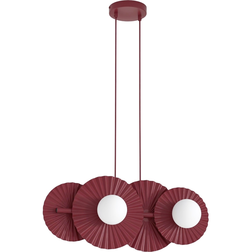 Závesný luster UMBRA na lanku 4xG9/8W/230V, červený