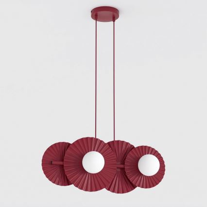 Závesný luster UMBRA na lanku 4xG9/8W/230V, červený