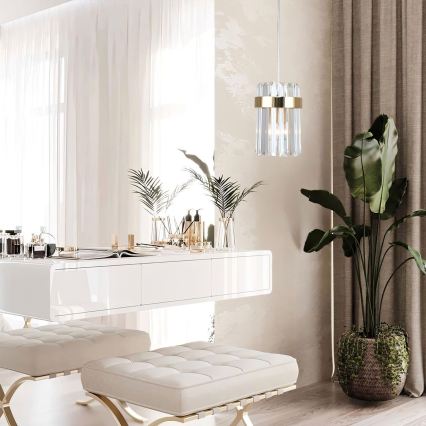 Závesný luster VETRO na lanku 1xE14/10W/230V zlatý