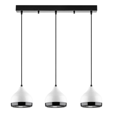 Závesný luster YILDO 3xE27/40W/230V biela/čierna