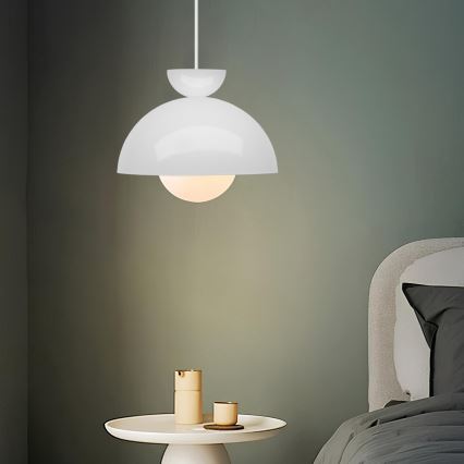 Závěsný lustr SALVA 1xE27/15W/230V bílá