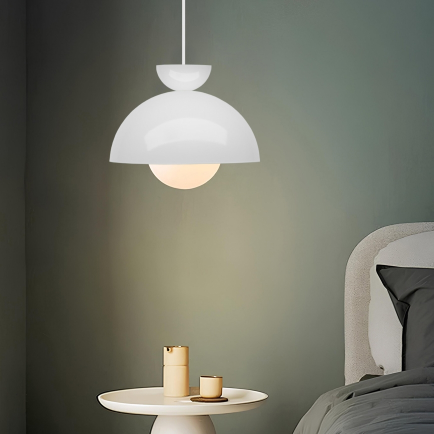 Závěsný lustr SALVA 1xE27/15W/230V bílá