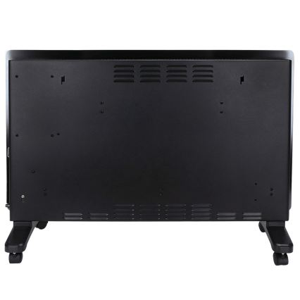 ZEVENTI - Inteligentný nástenný elektrický priamotop/konvektor s LCD displejom 1000/2000W/230V Wi-Fi čierny