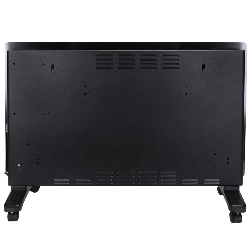 ZEVENTI - Inteligentný nástenný elektrický priamotop/konvektor s LCD displejom 1000/2000W/230V Wi-Fi čierny