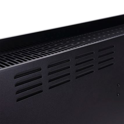 ZEVENTI - Inteligentný nástenný elektrický priamotop/konvektor s LCD displejom 1000/2000W/230V Wi-Fi čierny