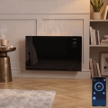 ZEVENTI - Inteligentný nástenný elektrický priamotop/konvektor s LCD displejom 1000/2000W/230V Wi-Fi čierny