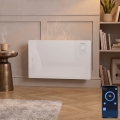 ZEVENTI - Inteligentný nástenný elektrický priamy ohrievač/konvektor s LCD displejom 1000/2000W/230V Wi-Fi biela