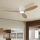 ZEVENTI - LED stlmiteľný stropný ventilátor VENTORA LED/24W/230V 3000/4000/6000K Wi-Fi Tuya biela/dub + diaľkové ovládanie