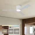 ZEVENTI - LED stmievateľný stropný ventilátor AUREX LED/24W/230V 3000/4000/6000K Wi-Fi Tuya biela + diaľkové ovládanie
