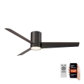 ZEVENTI - LED Stmievateľný stropný ventilátor BARROSA LED/18W/230V 3000-6000K Wi-Fi Tuya čierna + diaľkové ovládanie