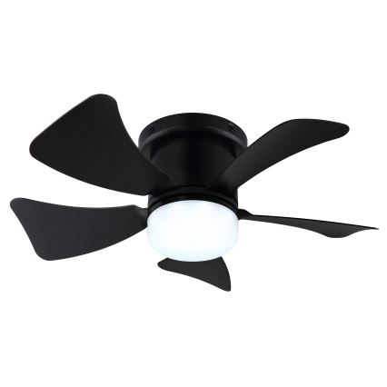 ZEVENTI - LED Stmievateľný stropný ventilátor MUNDAKA LED/10W/230V 3000-6500K čierna + diaľkové ovládanie