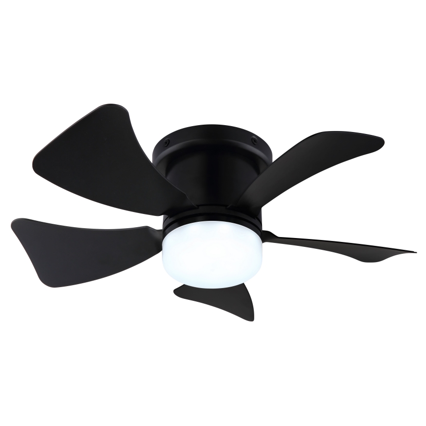 ZEVENTI - LED Stmievateľný stropný ventilátor MUNDAKA LED/10W/230V 3000-6500K čierna + diaľkové ovládanie